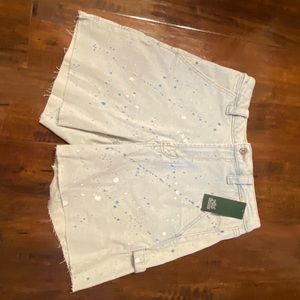 Sz 8 wild fable denim shorts. Paint splatter.